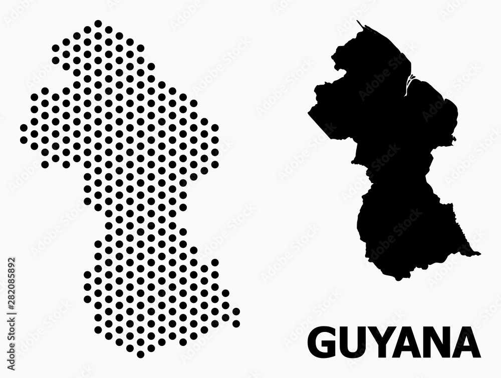 Dotted Mosaic Map of Guyana