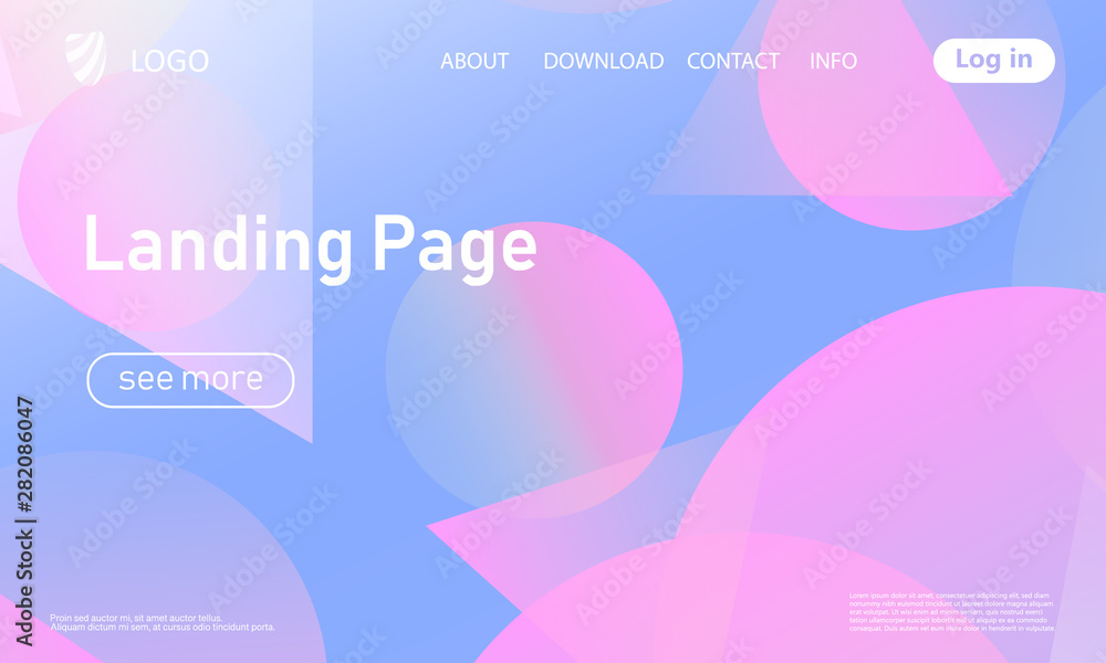 Landing page. Geometric background. Landing page. Geometric background.