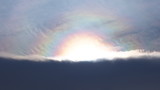 half Double Rainbow in sky cloud