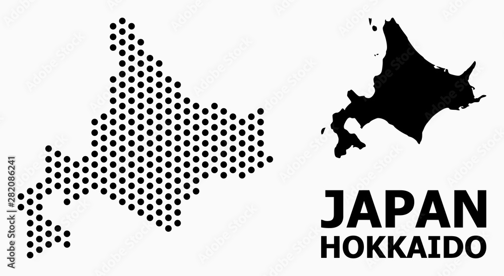 Dot Pattern Map of Hokkaido Island