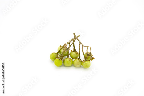 bunch of grapes on white background photo