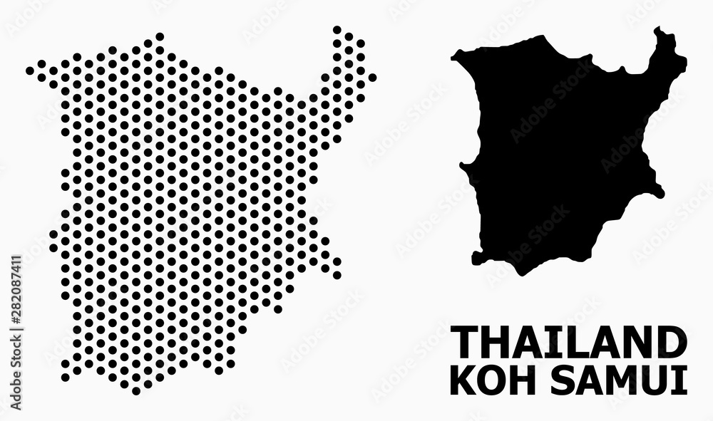 Pixel Mosaic Map of Koh Samui