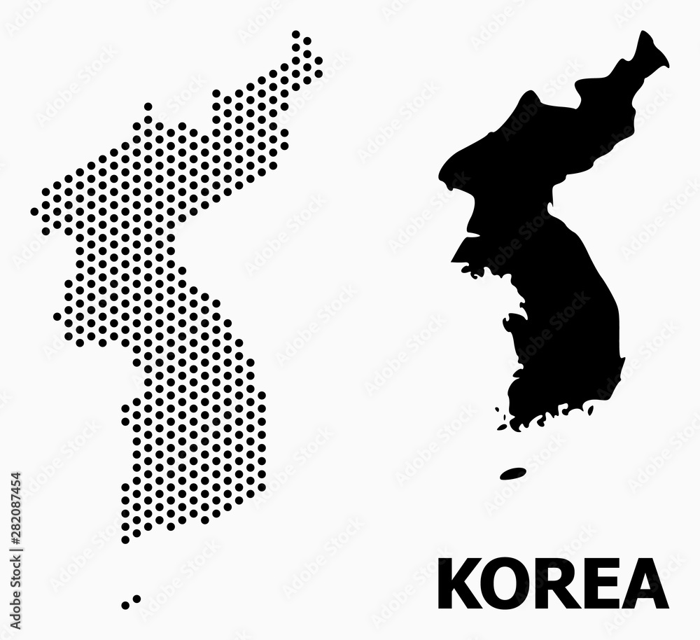 Pixel Mosaic Map of Korea