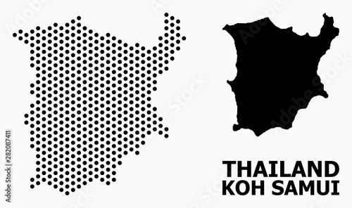 Pixel Mosaic Map of Koh Samui