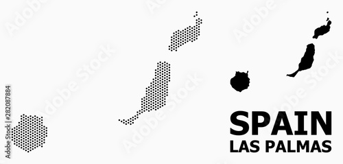 Dotted Pattern Map of Las Palmas Province