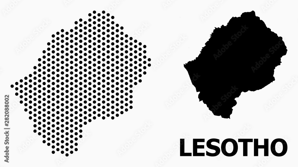 Pixel Pattern Map of Lesotho
