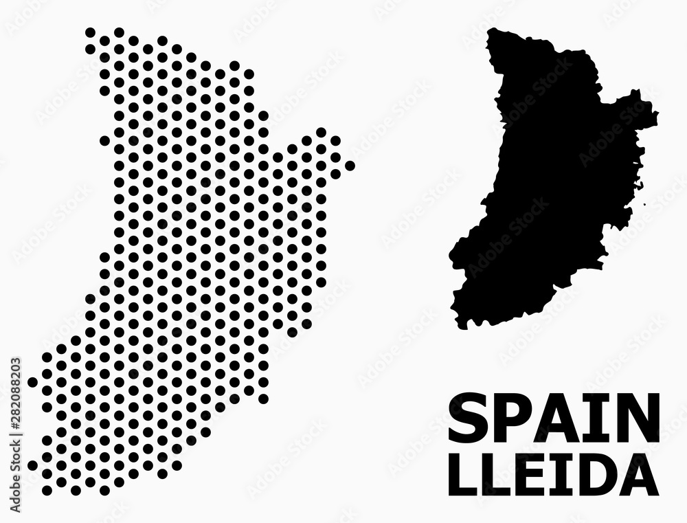 Dot Mosaic Map of Lleida Province