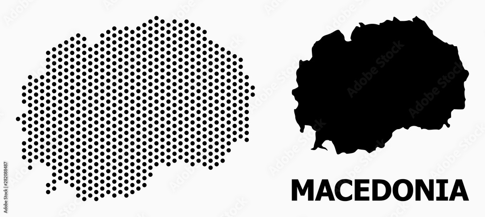 Dot Pattern Map of Macedonia