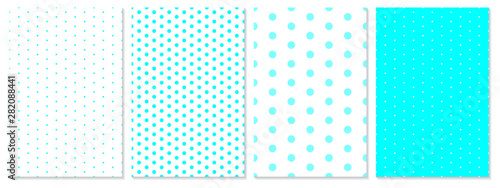 Polka dot pattern vector. Baby background.