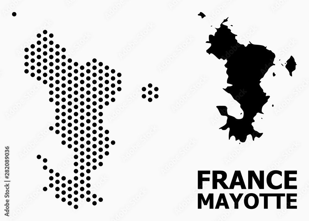 Dot Pattern Map of Mayotte Islands