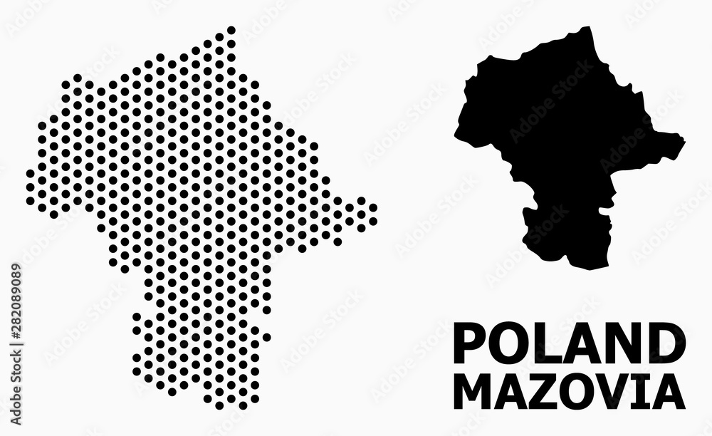 Pixel Mosaic Map of Mazovia Province