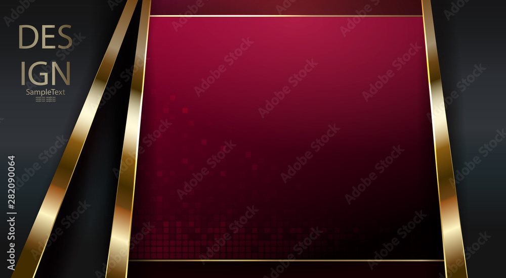 Abstract textural red background with stripes of gold color Abstract textural red background with stripes of gold color