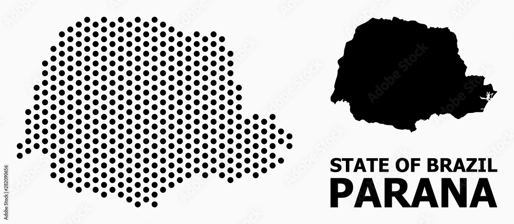 Pixel Mosaic Map of Parana State