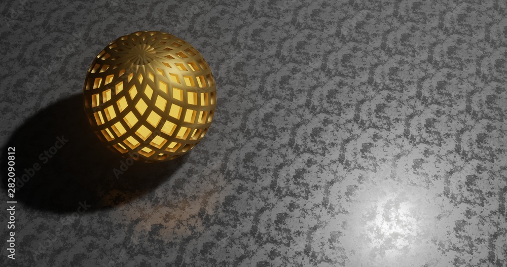 Obraz premium golden glowing balls