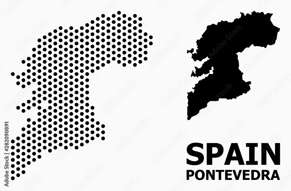 Dot Pattern Map of Pontevedra Province