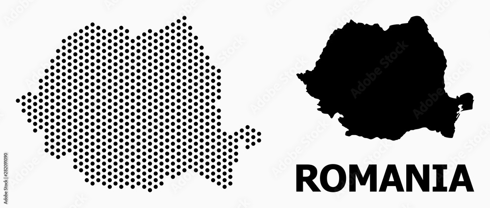 Dot Pattern Map of Romania