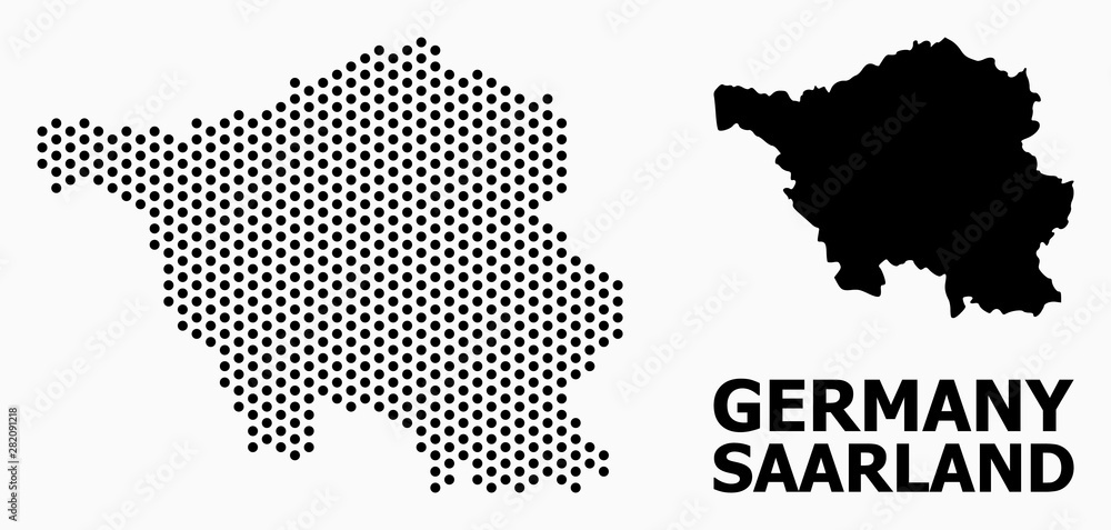 Pixelated Mosaic Map of Saarland State