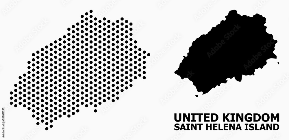Obraz premium Dot Pattern Map of Saint Helena Island