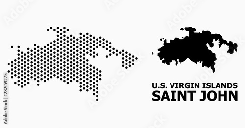 Pixelated Mosaic Map of Saint John Island