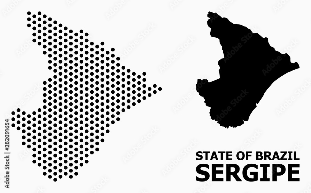 Dotted Mosaic Map of Sergipe State