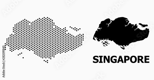 Pixel Mosaic Map of Singapore
