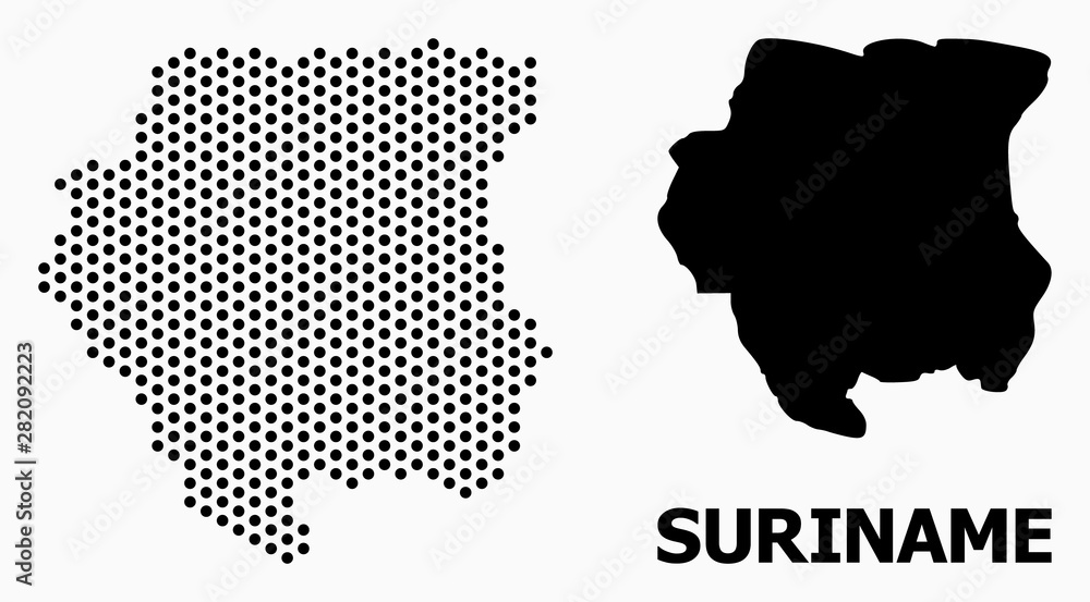 Dotted Pattern Map of Suriname