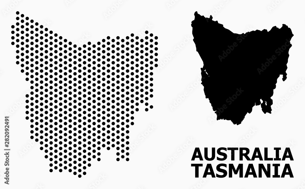 Pixel Pattern Map of Tasmania Island