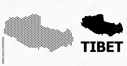 Pixel Mosaic Map of Tibet