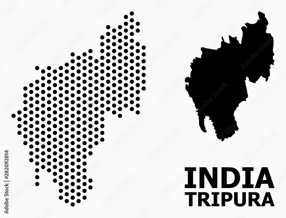 Dot Mosaic Map of Tripura State