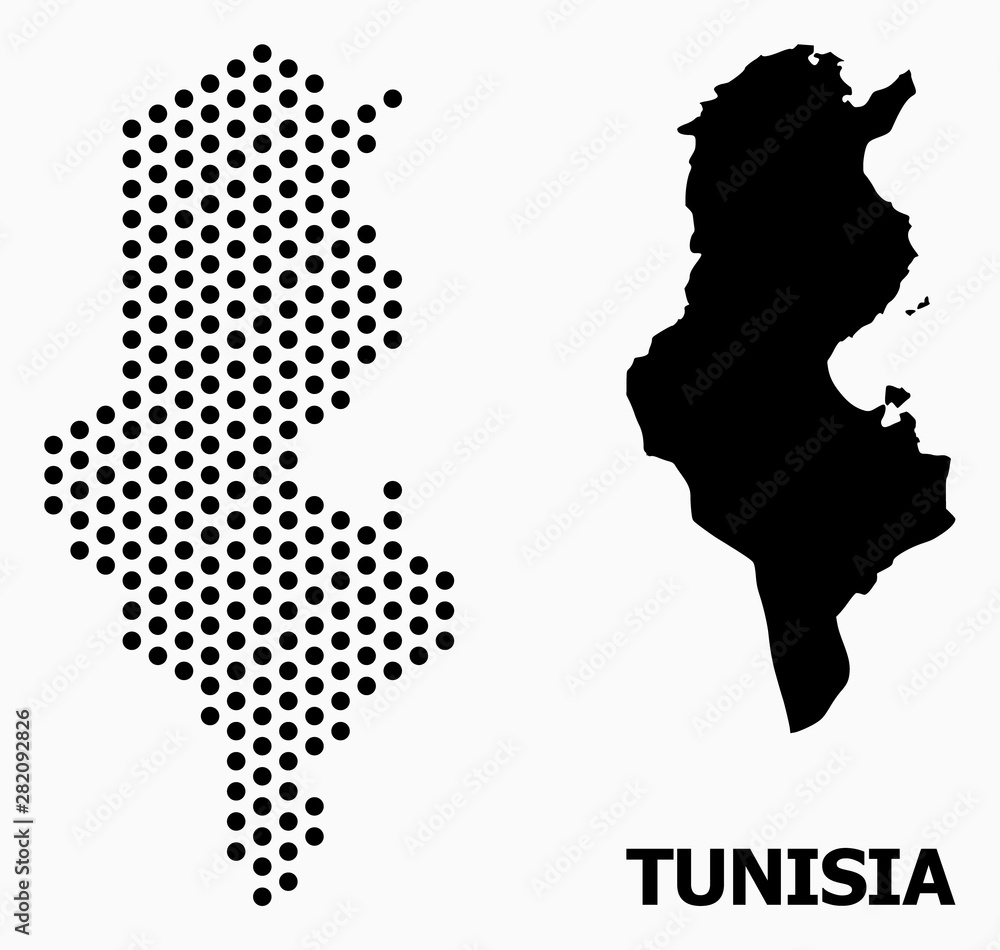 Pixel Pattern Map of Tunisia