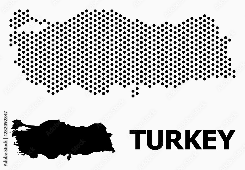 Pixelated Mosaic Map of Turkey