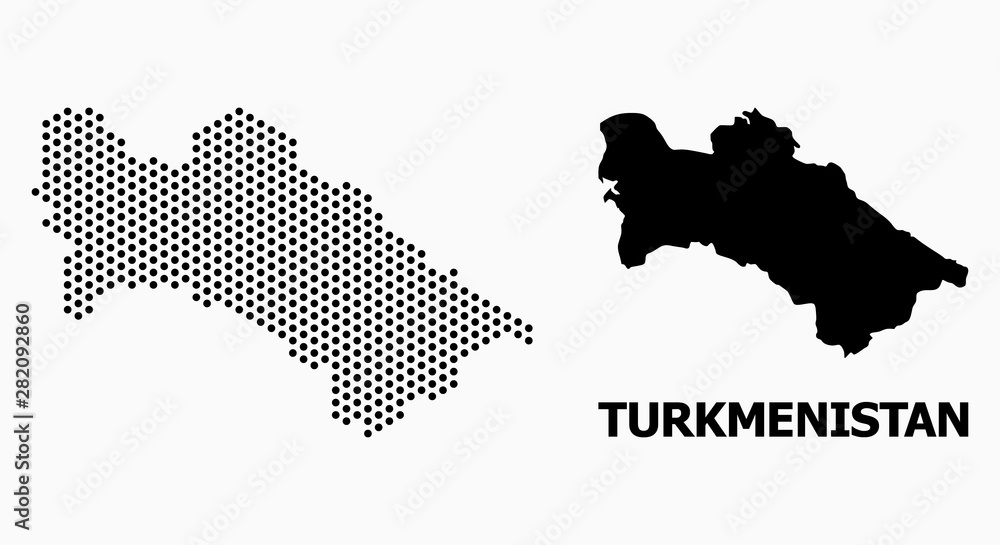 Pixel Pattern Map of Turkmenistan