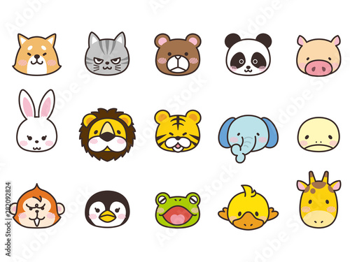 色々な動物の顔