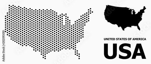 Pixel Mosaic Map of USA