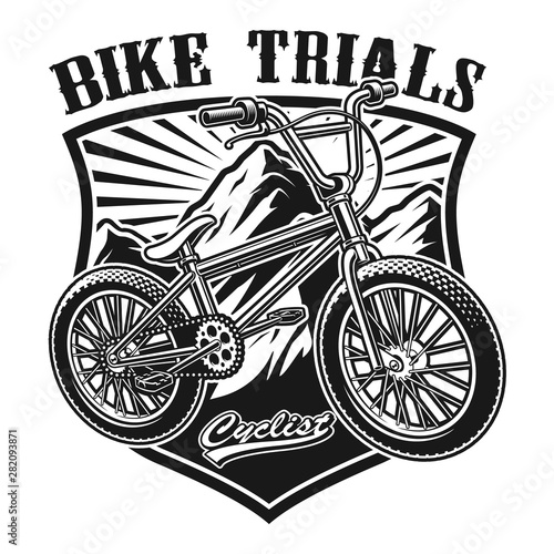 Vector illustration of a bmx bike