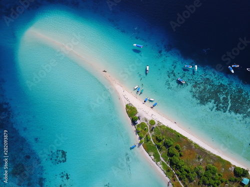 Aerial Photography of Mabul island in Malaysia