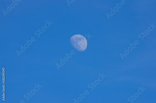 moon on blue sky