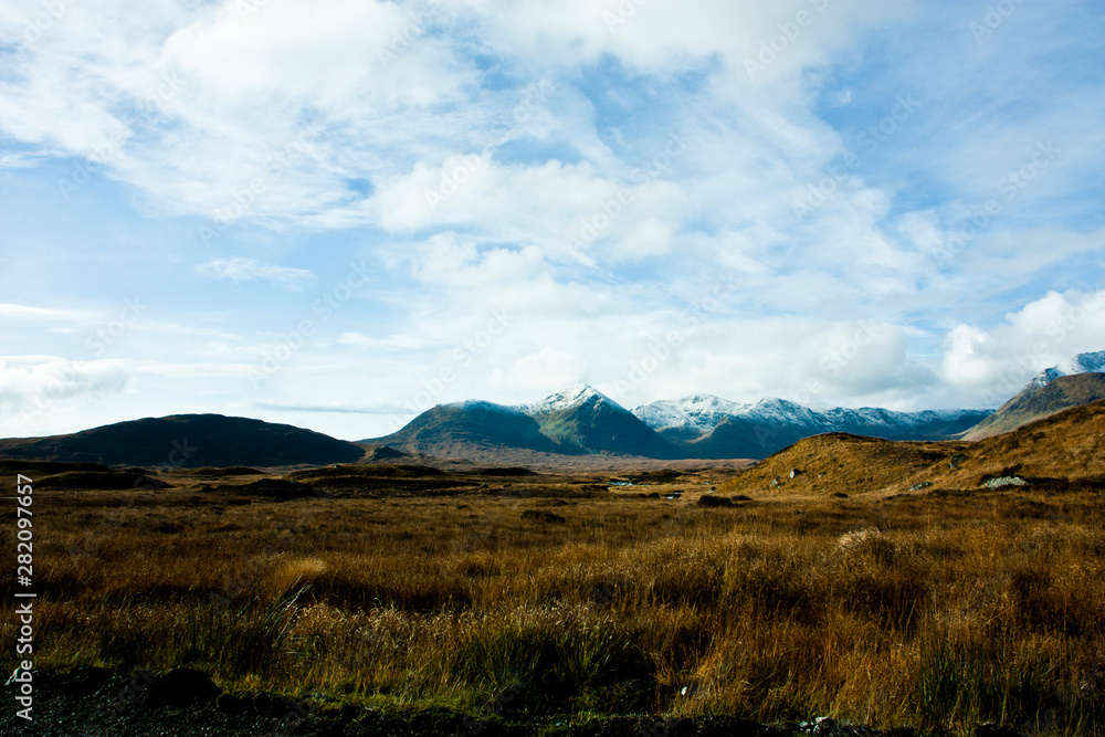 Scotland mountains on a sunny day 