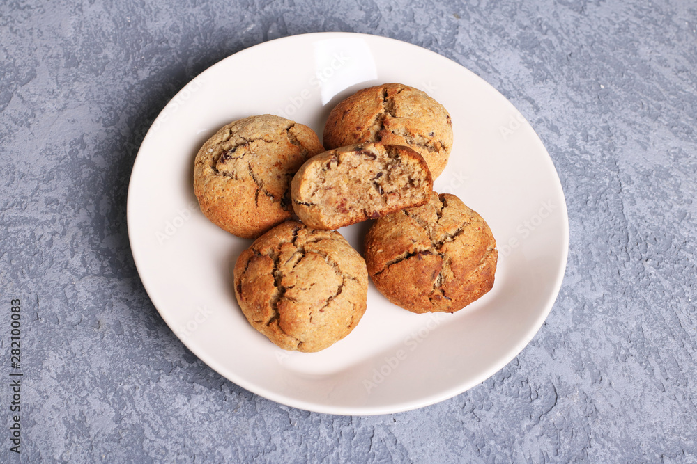oat cookies on a white plate oat cookies on a white plate