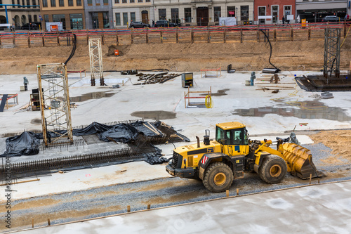 Construction site in the middle of old city