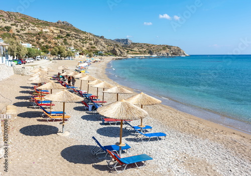 Stegna beach on Rhodes island, Greece 
