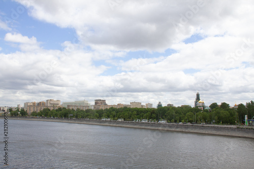  View of the Luzhnetskaya Embankment in Moscow