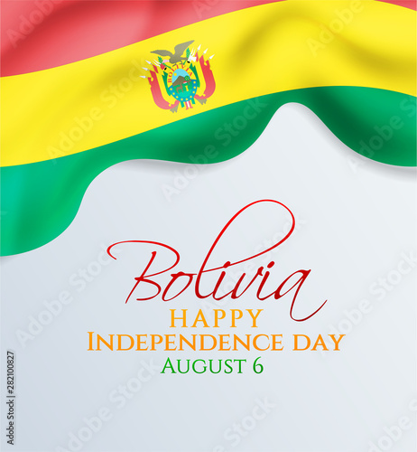 vector festive illustration of independence day in Bolivia celebration on August 6. vector design elements of the national day. holiday graphic icons. National day