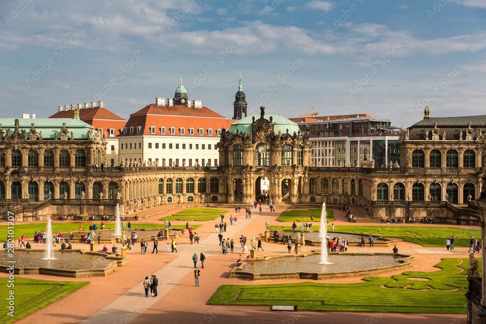 Galleries, museums, Dresdner Zwinger, facade view