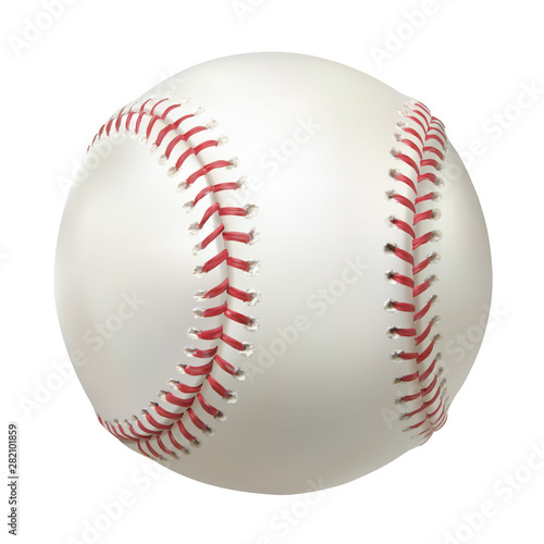 Vector illustration. Realistic baseball ball