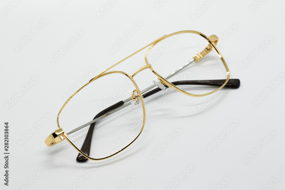 Modern fashionable spectacles isolated on white background, Perfect reflection, Glasses Modern fashionable spectacles isolated on white background, Perfect reflection, Glasses