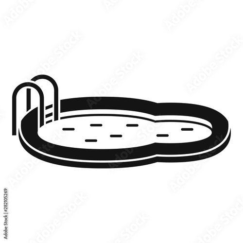 Aquapark pool icon. Simple illustration of aquapark pool vector icon for web design isolated on white background
