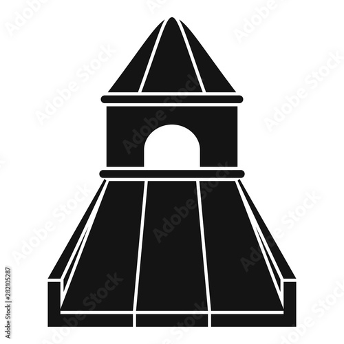 Rubber kid slide icon. Simple illustration of rubber kid slide vector icon for web design isolated on white background
