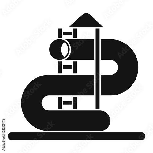 Vacation aquapark pipe icon. Simple illustration of vacation aquapark pipe vector icon for web design isolated on white background