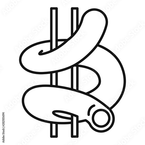 Aquapark pipe icon. Outline aquapark pipe vector icon for web design isolated on white background